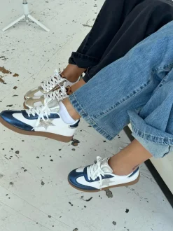 Design By Si Accra sneakers med stjerne - Hvid/navy