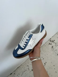 Design By Si Accra sneakers med stjerne - Hvid/navy