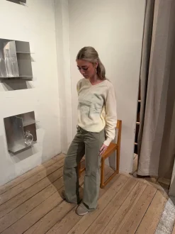 Design By Si Aiko sweater med v-udskæring - Gul Best