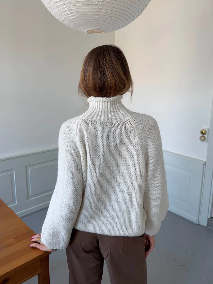Design By Si Aire striktrøje med turtleneck - Off white Hot