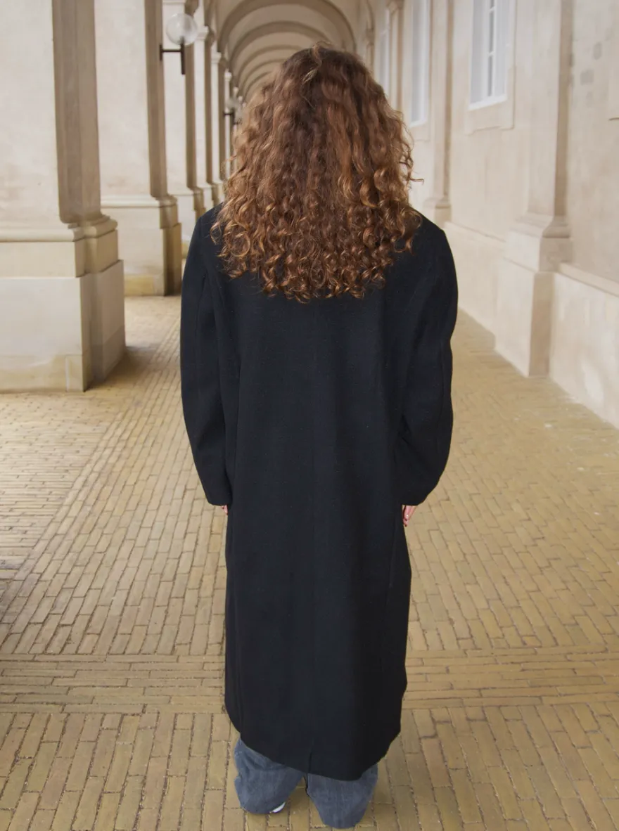 Design By Si Alva oversized frakke - Sort Best