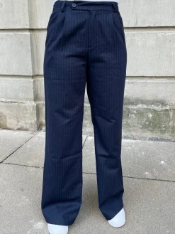 Design By Si Amalia stribede bukser - navy Best