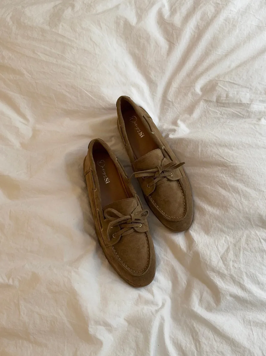 Design By Si Amaline mokkasiner i ruskind - Brun Sale