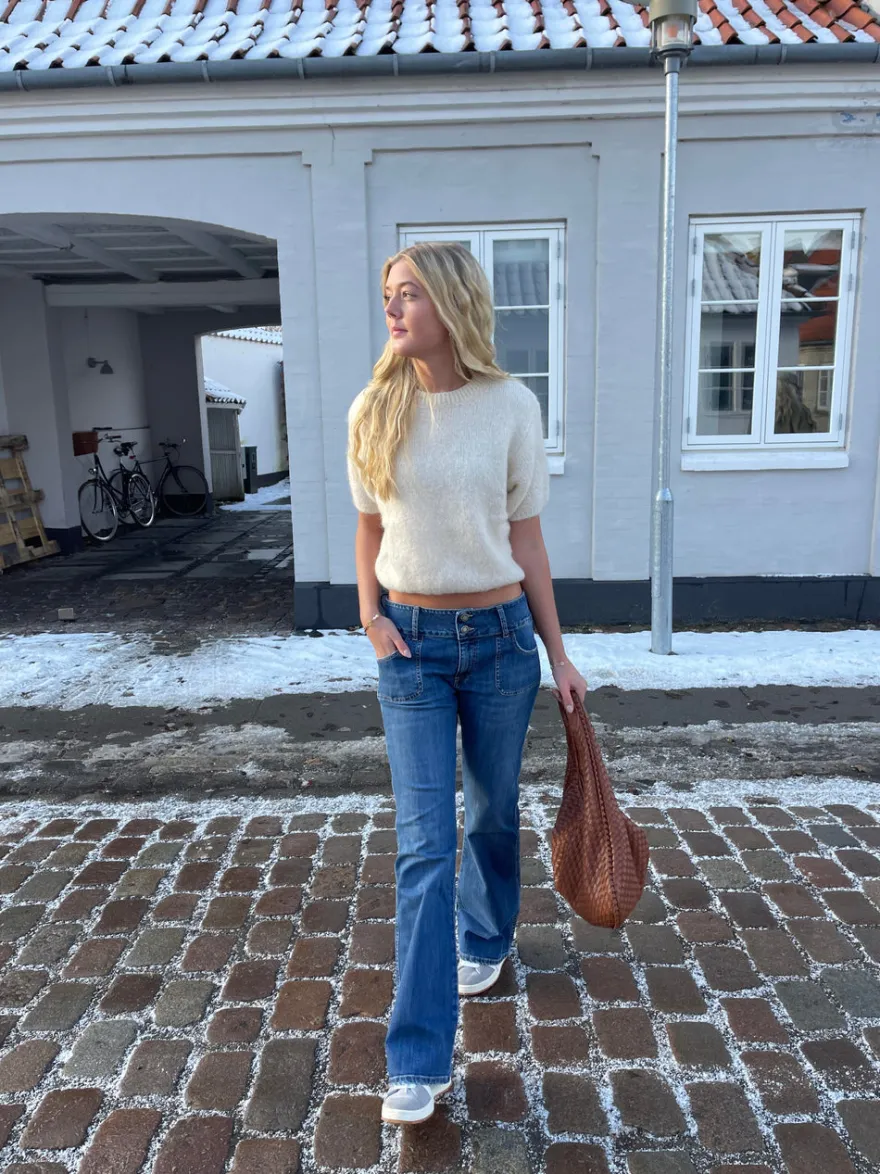 Design By Si Amani bootcut jeans - Blå denim