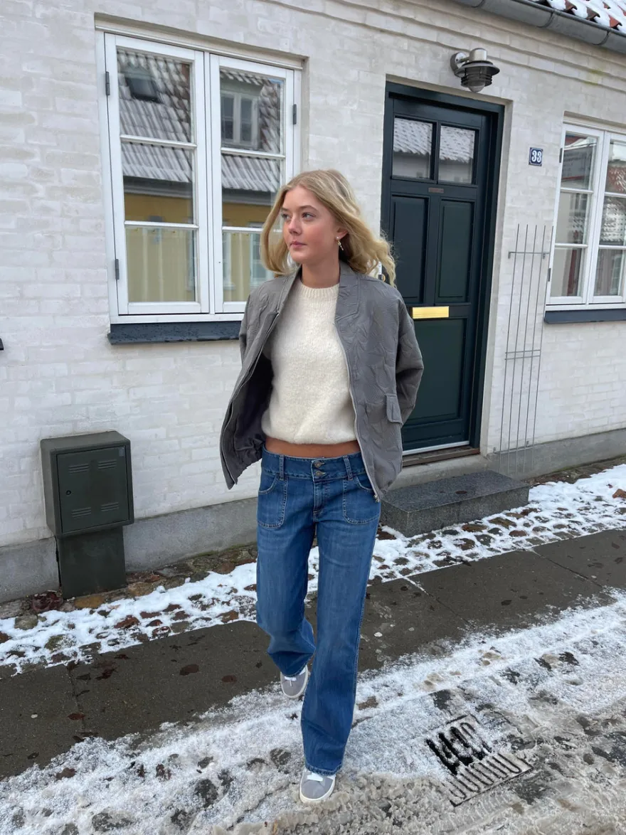 Design By Si Amani bootcut jeans - Blå denim