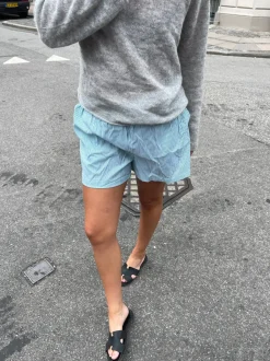 Design By Si Andrea shorts med striber - Grøn/hvid