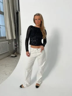 Design By Si Anemon oversized jeans - Hvid Online