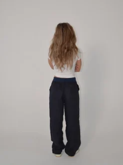 Design By Si Angel hør bukser - navy Online