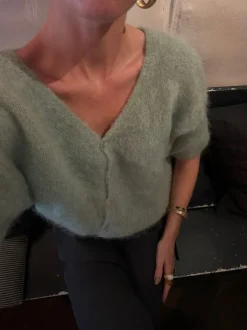Design By Si Annaly mohair cardigan - Sage grøn Sale