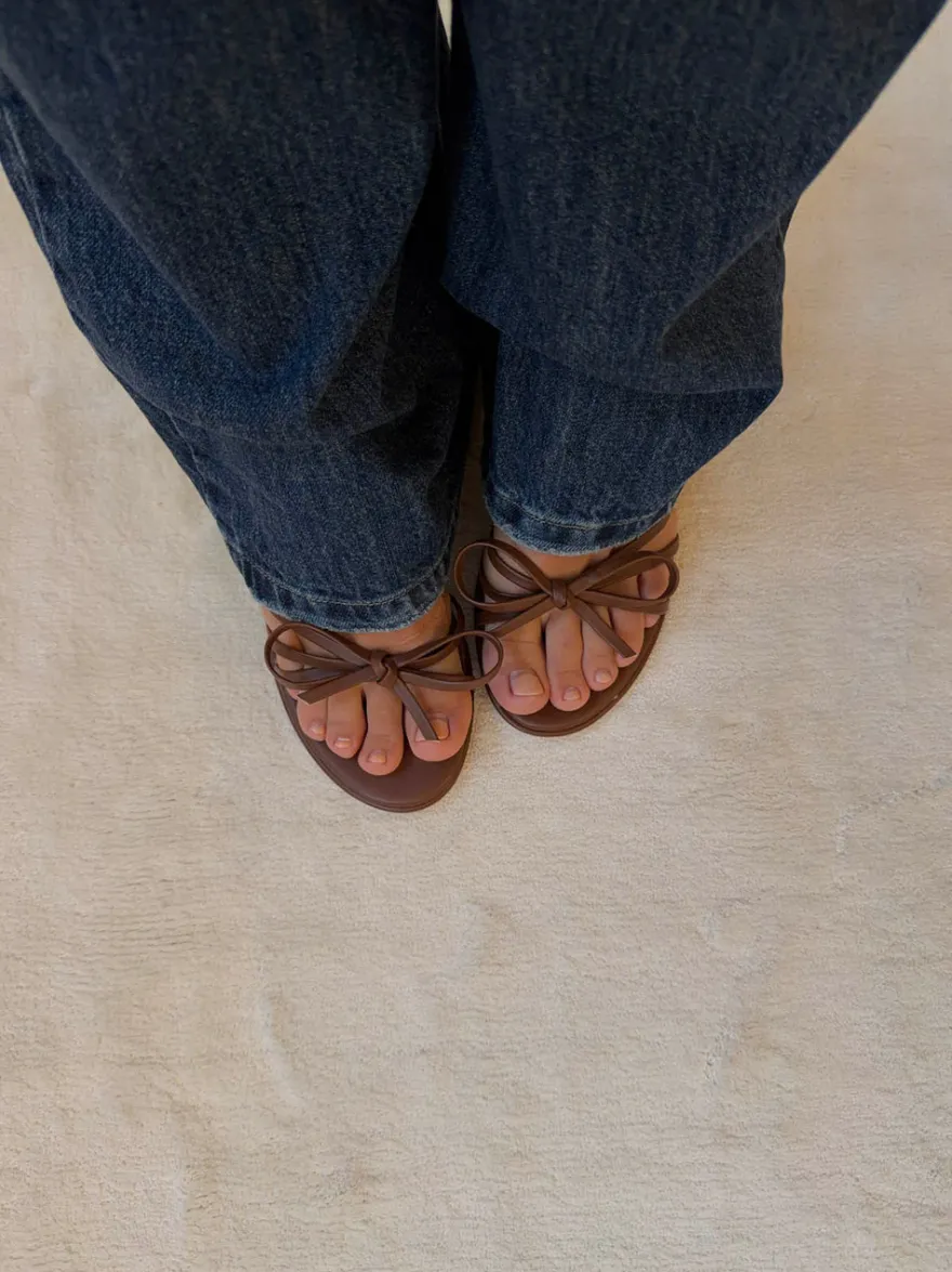 Design By Si Anna mules med sløjfedetalje - Brun Best