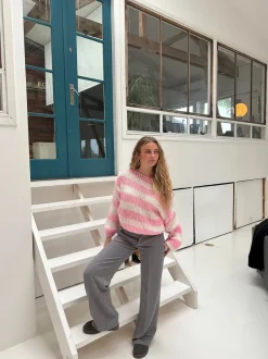 Design By Si Anna Olympia lavtaljede suit bukser - Grå Online