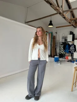 Design By Si Anna Olympia lavtaljede suit bukser - Grå Online