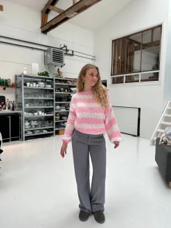 Design By Si Anna Olympia lavtaljede suit bukser - Grå Online