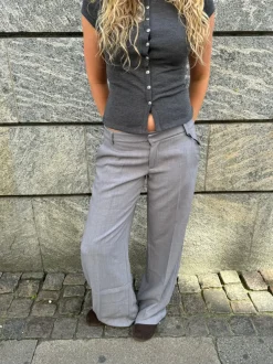 Design By Si Anna Olympia lavtaljede suit bukser - Grå Online