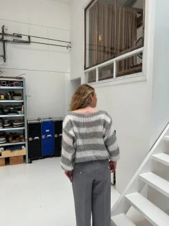 Design By Si Anna Olympia striktrøje - Grå Clearance