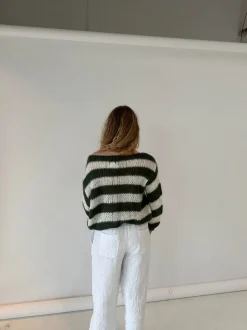Design By Si Anna Olympia striktrøje - Kaki Clearance