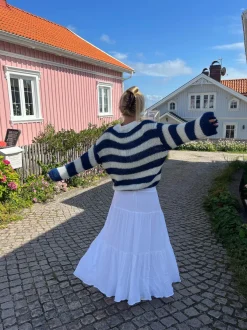 Design By Si Anna Olympia striktrøje - Navy Clearance