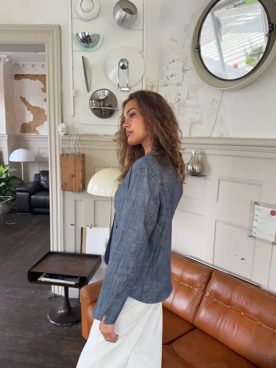 Design By Si Annie denimblazer - Blå Best