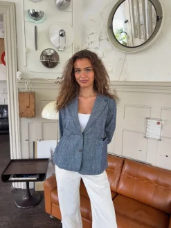 Design By Si Annie denimblazer - Blå Best