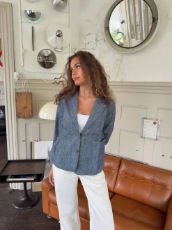 Design By Si Annie denimblazer - Blå Best