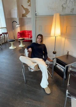 Design By Si Ariana bukser med mønster - Off white New