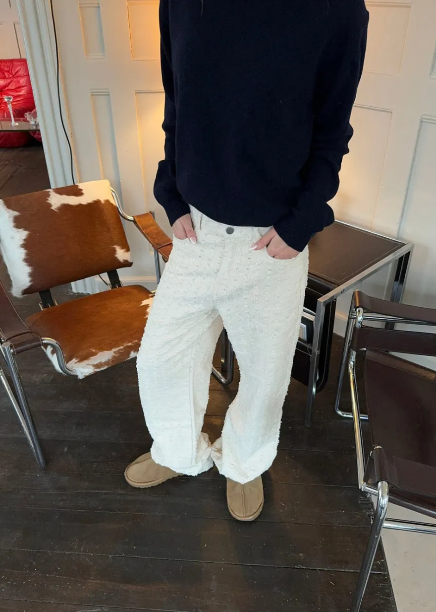Design By Si Ariana bukser med mønster - Off white New