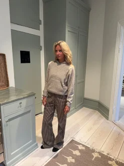 Design By Si Asta bukser med striber - Brun Discount