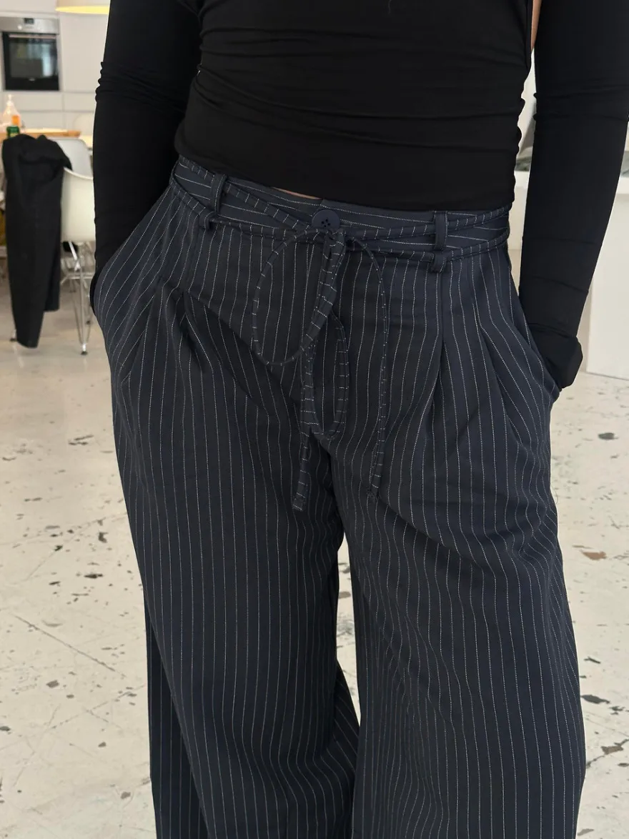 Design By Si Atoniette bukser med snor - Navy Hot