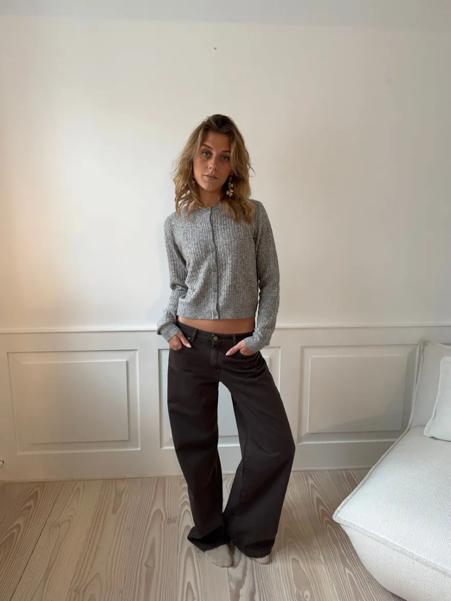 Design By Si Audrey jeans - Mørkebrun Clearance