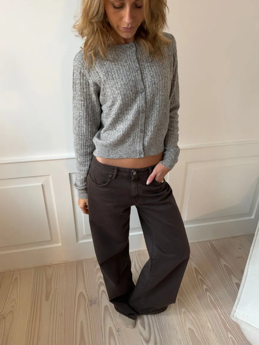Design By Si Audrey jeans - Mørkebrun Clearance
