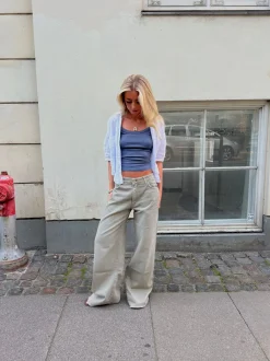 Design By Si Audrey jeans - Sage grøn Hot