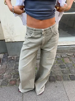 Design By Si Audrey jeans - Sage grøn Hot