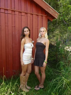 Design By Si Audria minikjole - Brun/blå New