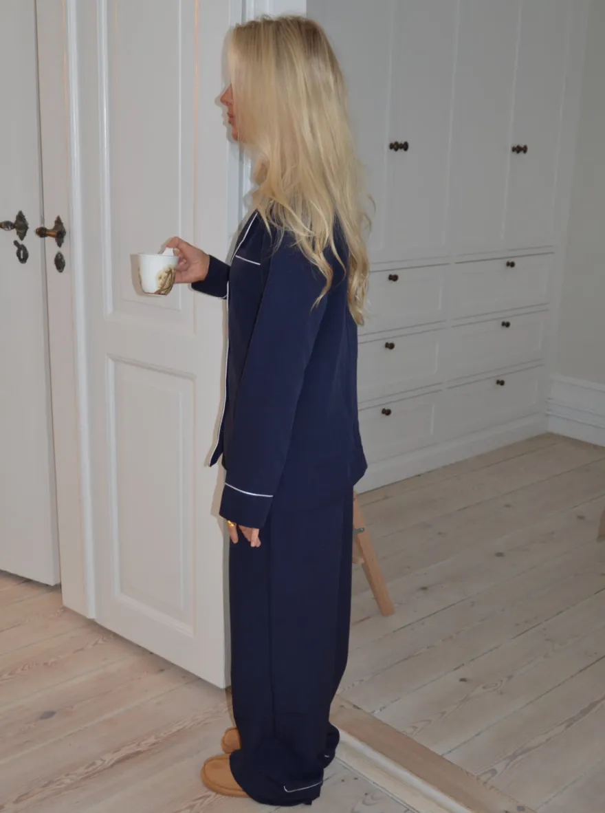 Design By Si Aurelia pyjamasskjorte - Navy Best