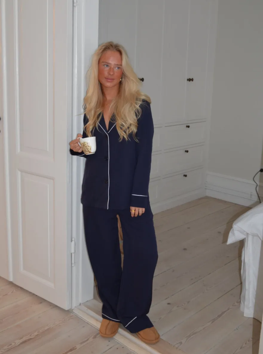 Design By Si Aurelia pyjamasskjorte - Navy Best