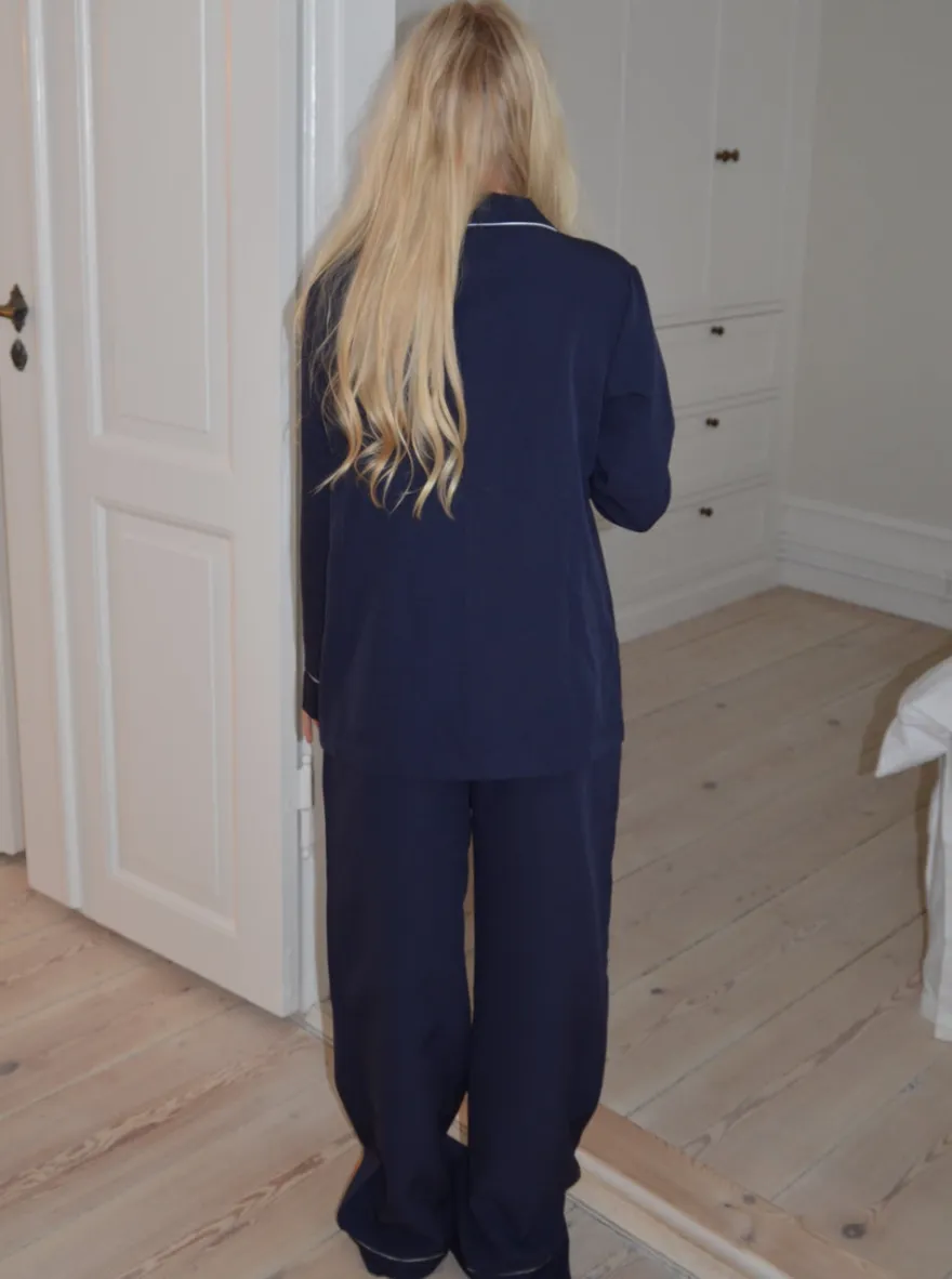 Design By Si Aurelia pyjamasskjorte - Navy Best