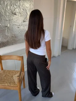 Design By Si Avelina bukser med bindebælte - Brun Outlet