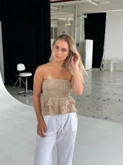 Design By Si Ayia nederdel/top - Beige Discount
