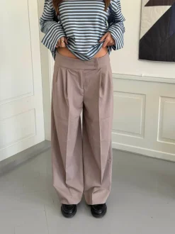 Design By Si Belliano suitbukser - Taupe Online