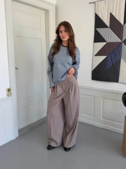 Design By Si Belliano suitbukser - Taupe Online