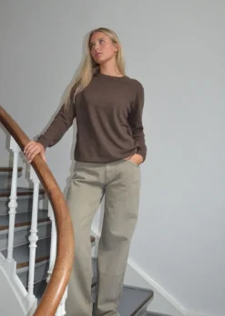 Design By Si Benta striktrøje - Brun Best