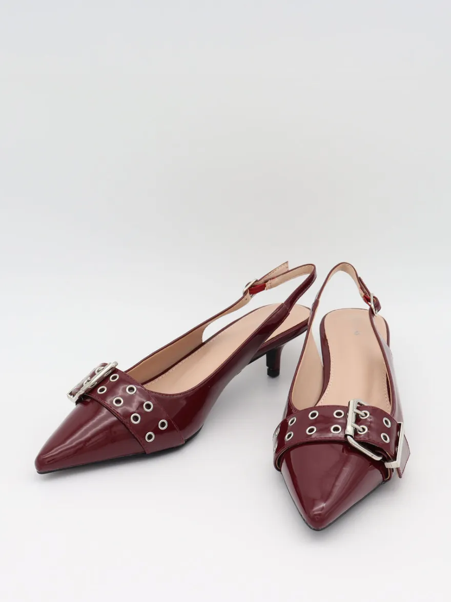 Design By Si Bobla mules med spænde - Bordeaux Hot
