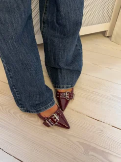 Design By Si Bobla mules med spænde - Bordeaux Hot