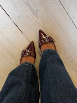Design By Si Bobla mules med spænde - Bordeaux Hot
