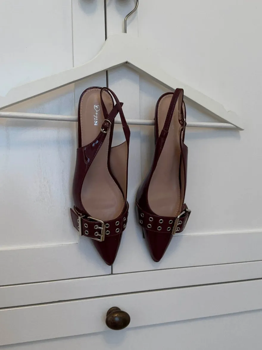 Design By Si Bobla mules med spænde - Bordeaux Hot