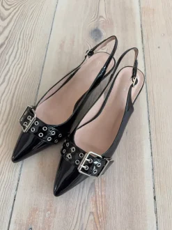 Design By Si Bobla mules med spænde - Sort