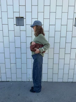 Design By Si Boletta jeans med bælte - Mørkeblå denim Hot