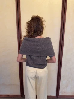 Design By Si Bolivia multi striktrøje - Taupe Sale