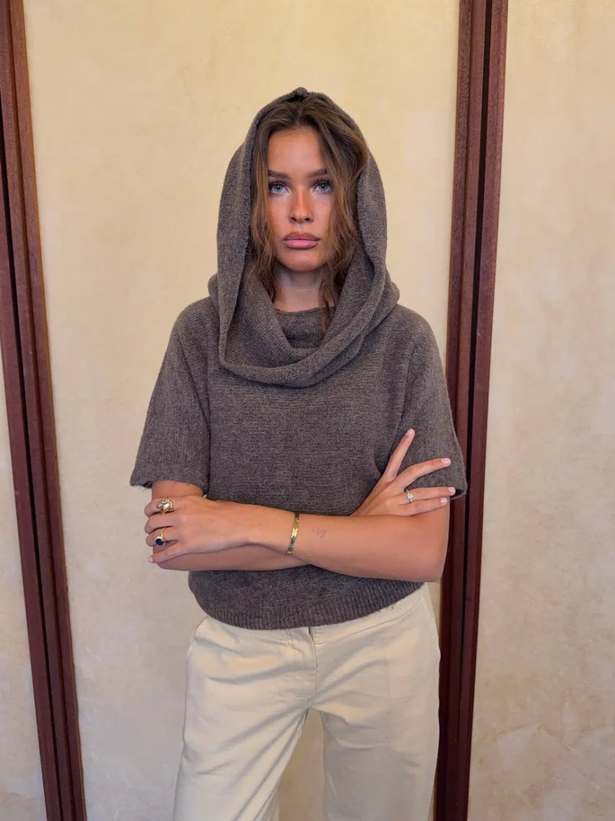 Design By Si Bolivia multi striktrøje - Taupe Sale