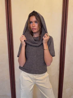 Design By Si Bolivia multi striktrøje - Taupe Sale